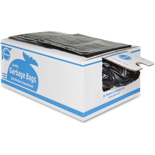 Industrial Garbage Bags, Strong, 36" W x 26" L, 0.85 mils, Black Waymarc Industries Inc