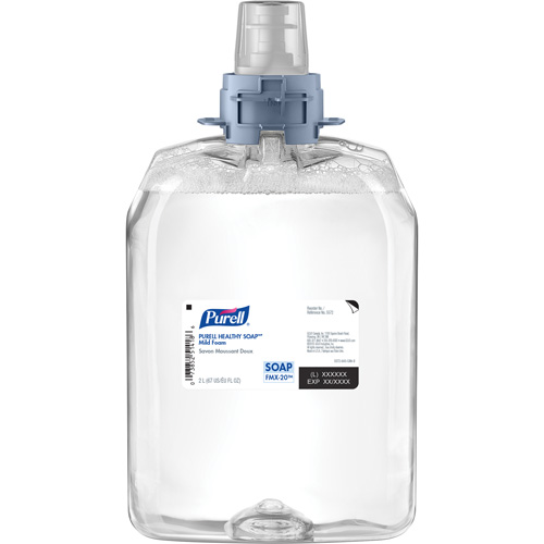Savon doux pour les mains FMX-20 Healthy Soap, Mousse, 2 L, Sans parfum Waymarc Industries Inc
