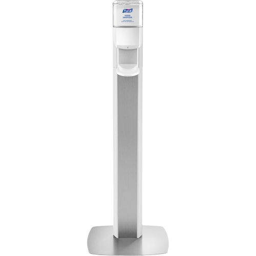 Messenger ES8 Silver Panel Floor Stand with Dispenser Waymarc Industries Inc