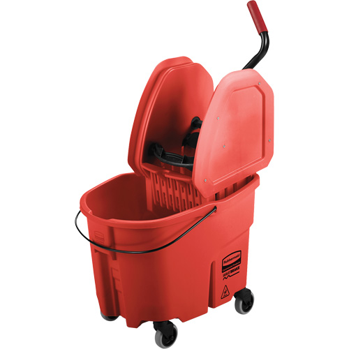 WaveBrake&reg; Mop Bucket & Wringer Combo Pack, Down Press, 8.75 US Gal.(35 Quart), Red Waymarc Industries Inc