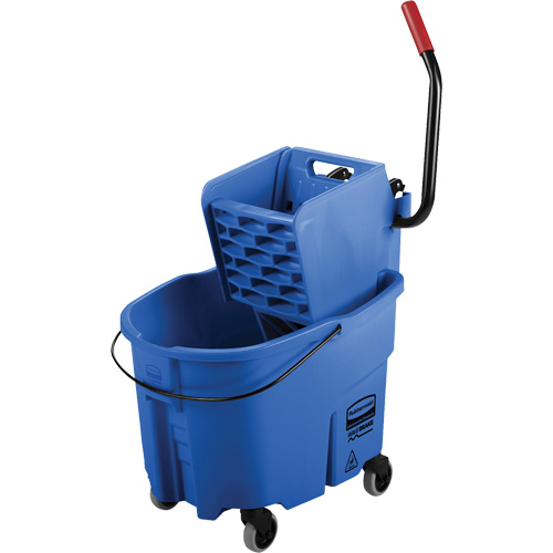 WaveBrake&reg; Mop Bucket & Wringer Combo Pack, Side Press, 8.75 US Gal.(35 Quart), Blue Waymarc Industries Inc