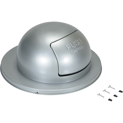 Drum Waste Disposal Top, Dome Lid, Metal, Fits Container Size: 23-1/2" Dia. Waymarc Industries Inc