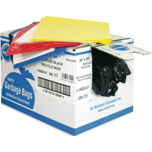 Industrial Garbage Bags, 3X Strong, 35" W x 50" L, 2.7 mils, Orange Waymarc Industries Inc