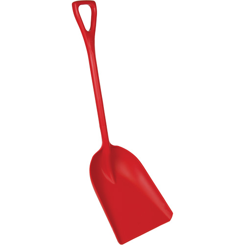 One-Piece Food Processing Shovel, 14" x 17" Blade, 42-1/2" Length, Plastic, Red Waymarc Industries Inc