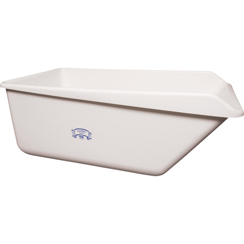 Bac de rangement avec rebord inclin&eacute;, Plastique, Blanc Waymarc Industries Inc