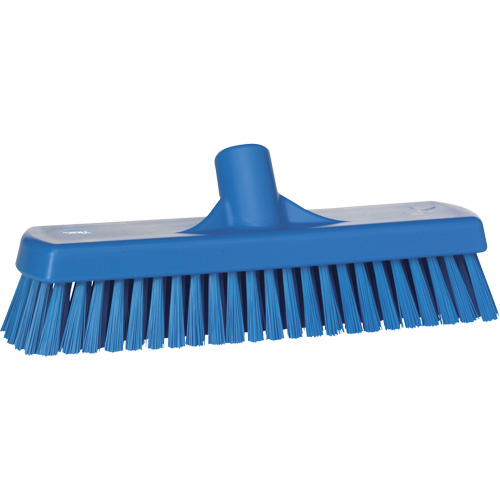 Brosse &agrave; r&eacute;curer pour planchers et murs, Crins Ferme, 12", Polyester, Bleu Waymarc Industries Inc
