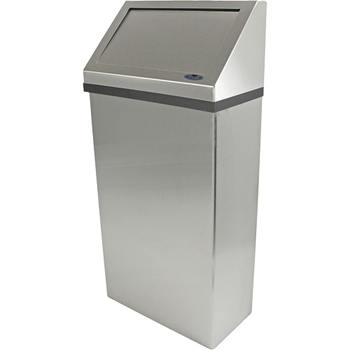 Poubelle murale, Acier inoxydable, 13,2 gal. US Waymarc Industries Inc