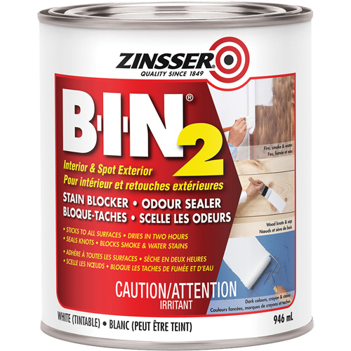 Appr&ecirc;t B-I-N 2, Blanc, Tr&egrave;s mat, 946 ml, Canette Waymarc Industries Inc