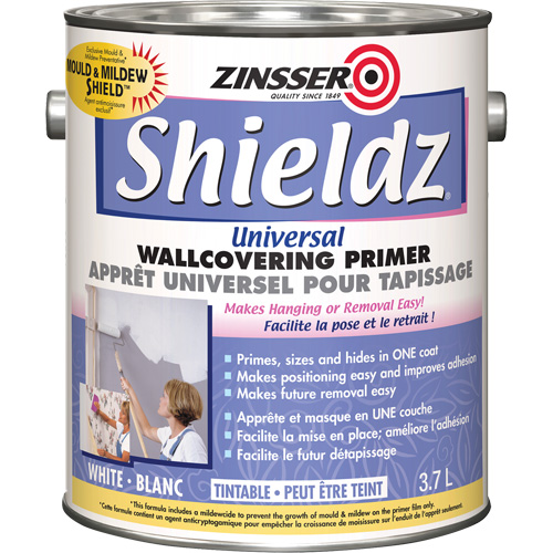 Shieldz&reg; Universal Wall Covering Primer, 3.7 L, Gallon, Tintable White Waymarc Industries Inc