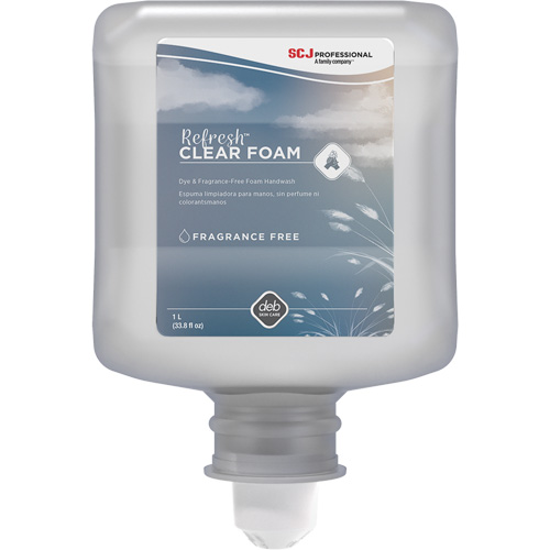 Savon transparent pour les mains Refresh, Mousse, 1 L, Sans parfum Waymarc Industries Inc