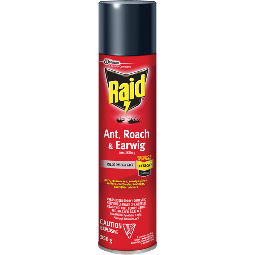 Insecticide contre fourmis, coquerelles et perce-oreilles Raid, 350 g, &agrave; base de solvant Waymarc Industries Inc