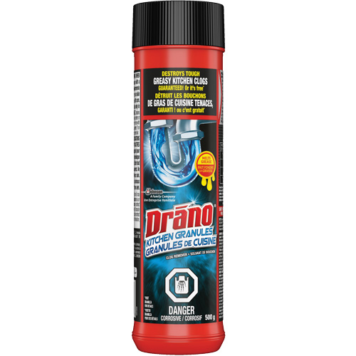 Granules nettoyantes pour drain d&eacute;vier de cuisine de Drano Waymarc Industries Inc