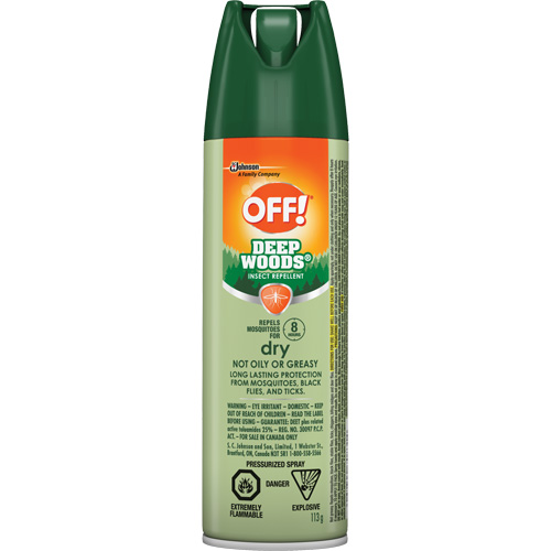 OFF! Deep Woods&reg; Insect Repellent, 25% DEET, Aerosol, 113 g Waymarc Industries Inc
