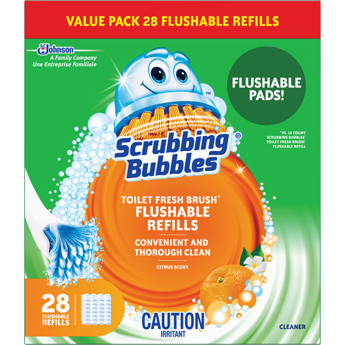 Recharge de tampons pour la brosse pour cuvettes Scrubbing Bubbles Fresh Brush, Recharge Waymarc Industries Inc