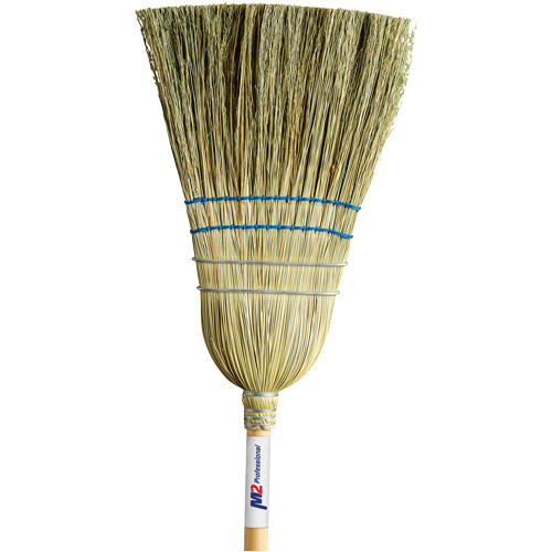 Heavy-Duty Corn Broom, 2-String, Wood Handle Waymarc Industries Inc