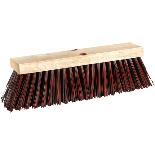 Barn & Street Push Broom, 16", X-Coarse, Polypropylene Bristles Waymarc Industries Inc
