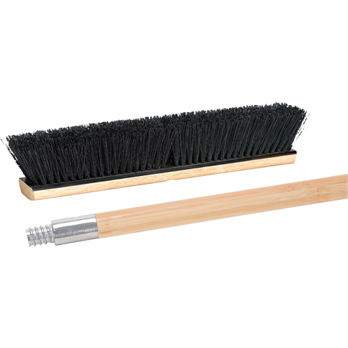 Push Broom with Metal-Threaded Handle, 24", Medium, Tampico Bristles Waymarc Industries Inc