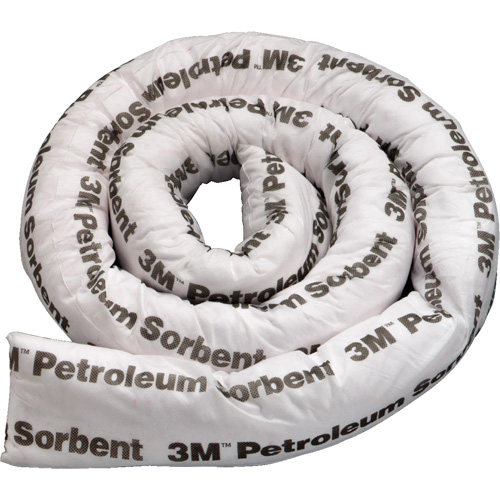 Barri&egrave;re de pollution absorbante double pour produits p&eacute;troliers, Huile seulement, 8' lo x 3" la, Absorption 15,7 gal Waymarc Industries Inc