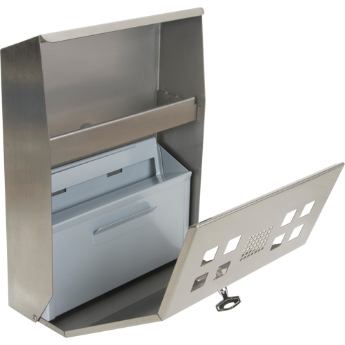 Smoking Receptacle, Wall-Mount, Stainless Steel, 1.6 Litres Capacity, 13-4/5" Height Waymarc Industries Inc