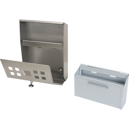 Smoking Receptacle, Wall-Mount, Stainless Steel, 1.6 Litres Capacity, 13-4/5" Height Waymarc Industries Inc