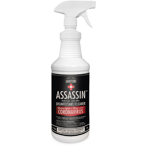 Janitori Assassin Ready-to-Use Disinfectant Cleaner, 1 L, Trigger Bottle Waymarc Industries Inc