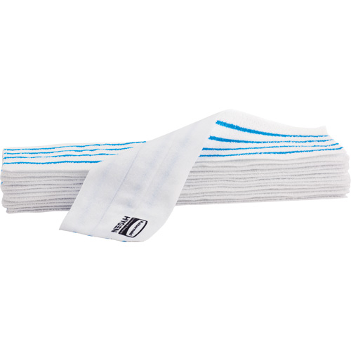 Disposable Mop Pad, Hook and Loop Style, Microfibre, 18" L x 4" W Waymarc Industries Inc