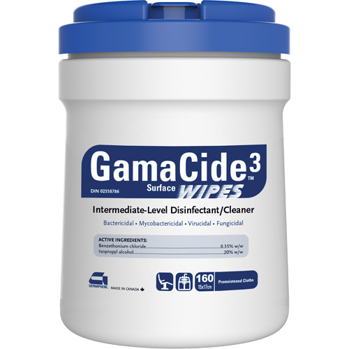 D&eacute;sinfectant pour surfaces multiples GermiCide3, 160 lingettes Waymarc Industries Inc