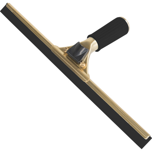 Handheld Window Squeegee, 14", Rubber, Brass Frame Waymarc Industries Inc