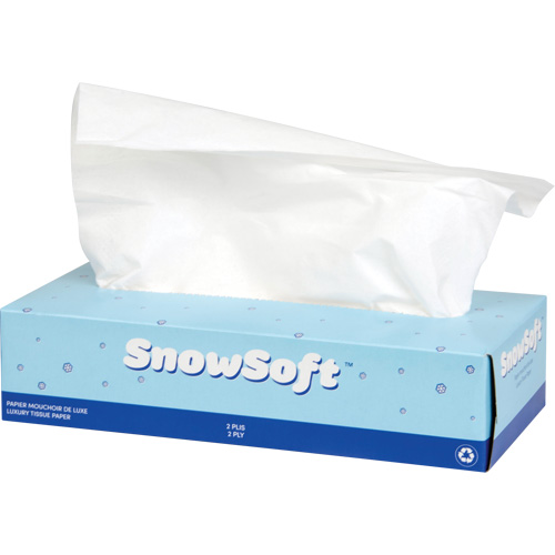 Papier-mouchoir de premi&egrave;re qualit&eacute; Snow Soft, 2 pli, 7,4" lo x 8,4" la, 100 feuilles/boîte Waymarc Industries Inc