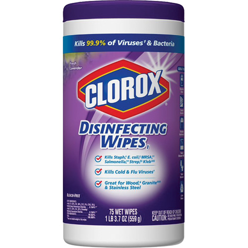 Lingettes d&eacute;sinfectantes, 75 lingettes Waymarc Industries Inc