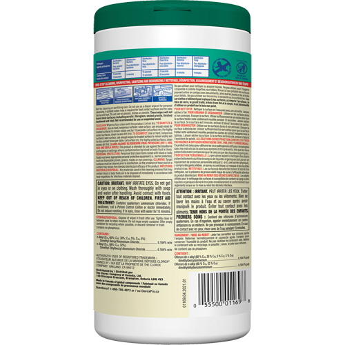Lingettes d&eacute;sinfectantes, 75 lingettes Waymarc Industries Inc