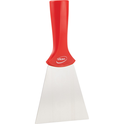 Grattoir en acier inoxydable avec poign&eacute;e montable sur manche, Rouge, 4" la x 8" lo Waymarc Industries Inc