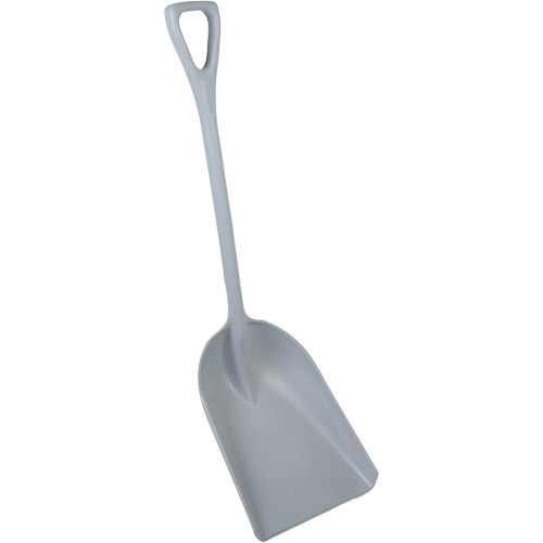 One-Piece Metal Detectable Shovel, 13-3/4" x 17" Blade, 42-1/2" Length, Plastic, Grey Waymarc Industries Inc