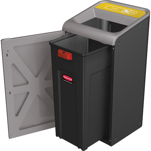 Conteneur pour d&eacute;chets de recyclage m&eacute;lang&eacute;s Configure, Vrac, Acier, 45 gal. US Waymarc Industries Inc