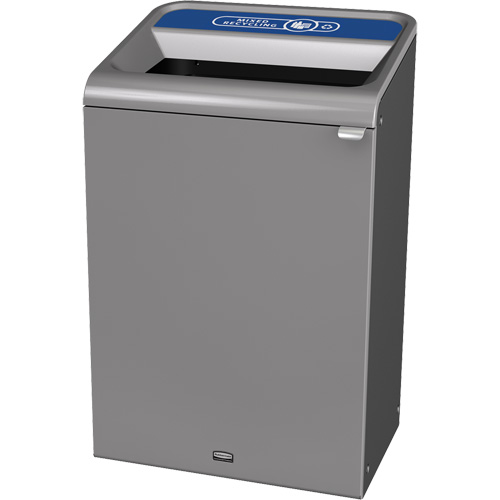 Conteneur pour d&eacute;chets de recyclage m&eacute;lang&eacute;s Configure, Vrac/Bord de rue/De bureau, Acier, 33 gal. US Waymarc Industries Inc