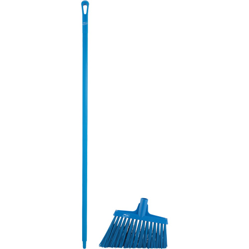 T&ecirc;te &agrave; balai en angle avec manche en m&eacute;tal, Crins Extra-ferme, 12", Polyester, Bleu Waymarc Industries Inc