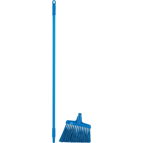 T&ecirc;te &agrave; balai en angle avec manche en m&eacute;tal, Crins Extra-ferme, 12", Polyester, Bleu Waymarc Industries Inc
