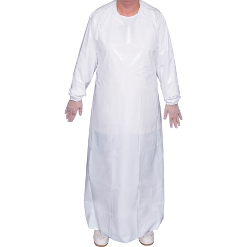 Blouse Top Dog de 6 mil, Grand, Blanc, Polyur&eacute;thane Waymarc Industries Inc