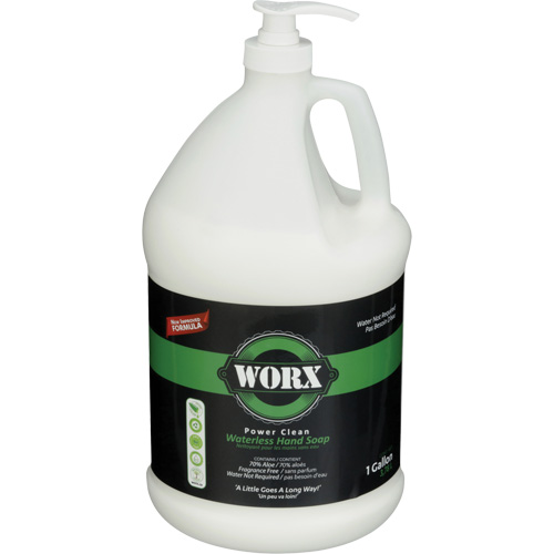 Savon pour les mains sans eau Power Clean, Liquide, 3,78 L, Sans parfum Waymarc Industries Inc
