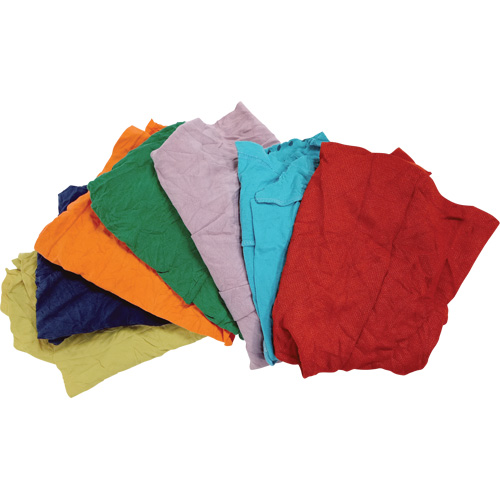 Chiffons fabriqu&eacute;s &agrave; partir de mat&eacute;riaux recycl&eacute;s, Coton, M&eacute;lange de couleurs, 25 lb Waymarc Industries Inc