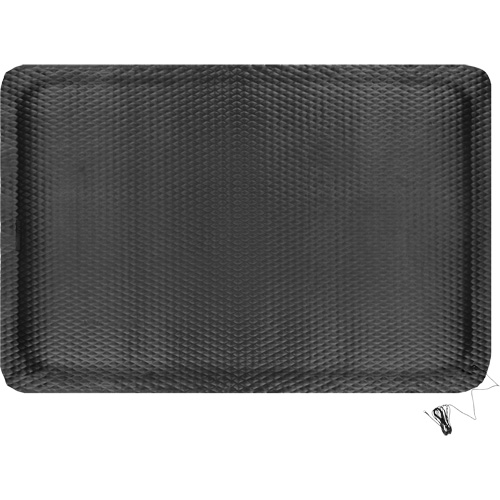 Hog Heaven Electrically Conductive Mat, 4' W x 6' L, 5/8" Thickness, Black, Nitrile Waymarc Industries Inc