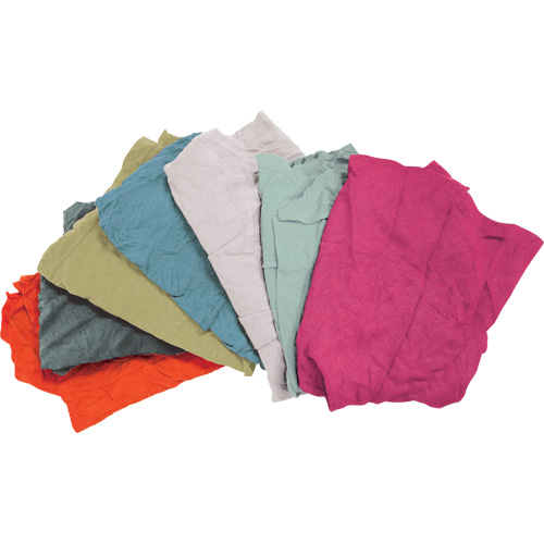 Recycled Material Wiping Rags, Terrycloth, Mix Colours, 25 lbs. Waymarc Industries Inc