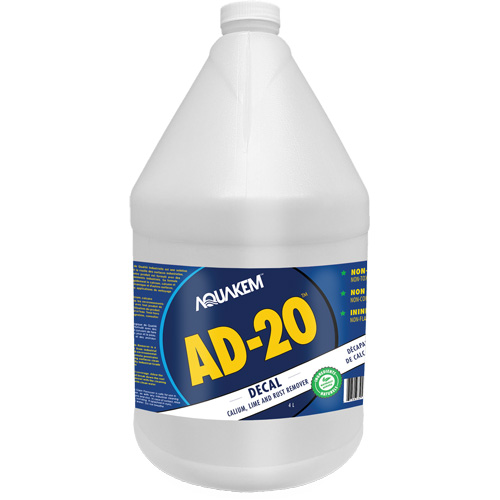 D&eacute;tachant &eacute;cologique de qualit&eacute; industrielle pour le calcium, chaux et rouille AD2 Decal &eacute;tiquette blanche, Cruche Waymarc Industries Inc