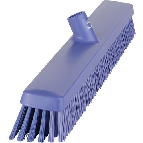 Heavy-Duty Push Broom, Fine/Stiff Bristles, 24", Purple Waymarc Industries Inc