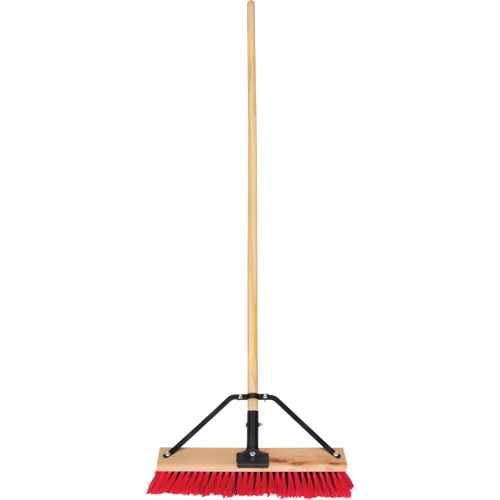 Push Broom with Braced Handle, 18", Medium, PVC Bristles Waymarc Industries Inc