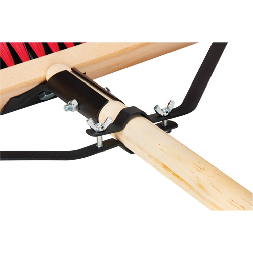 Push Broom with Braced Handle, 18", Medium, PVC Bristles Waymarc Industries Inc