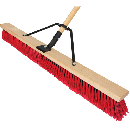 Balai-brosse &agrave; manche renforc&eacute;, 36", Moyen, Soies PVC Waymarc Industries Inc