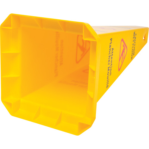Wet Floor Safety Cone, Bilingual with Pictogram Waymarc Industries Inc