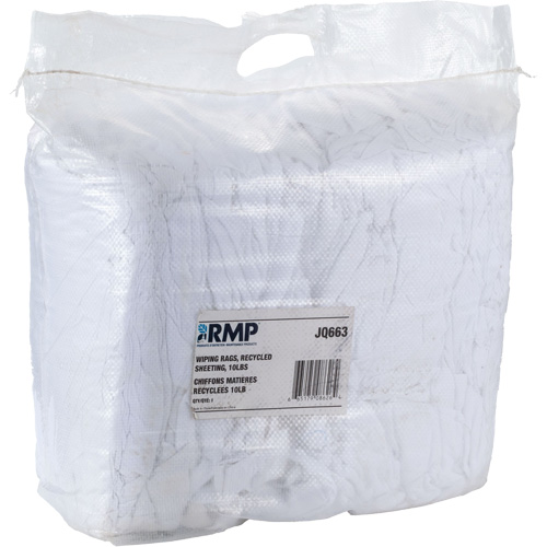 Wiper Rags, White, 10 lbs. Waymarc Industries Inc