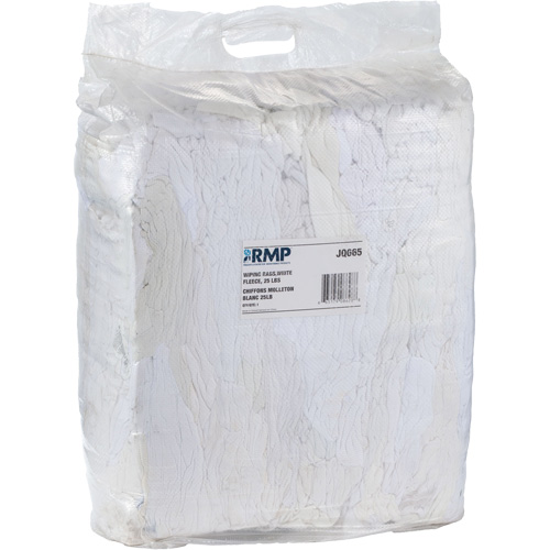 Wiper Rags, Fleece, White, 20 lbs. Waymarc Industries Inc